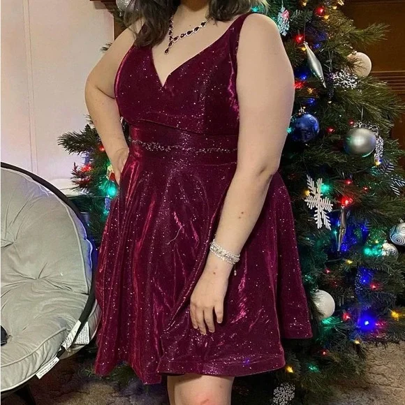 Dresses | Purple Glitter Dress Homecoming Dress | Poshmark